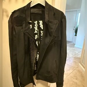 Jaded By Knight Black Studded Rock Star Jacket